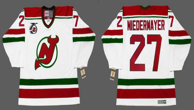 2019 Men New Jersey Devils #27 Niedermayer white CCM NHL jerseys